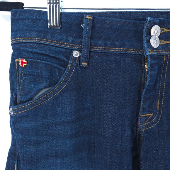 Hudson Y2K Classic Backflap Pocket Straight Leg Mid Rise Dark Wash Denim Jean 27 - Picture 5 of 13